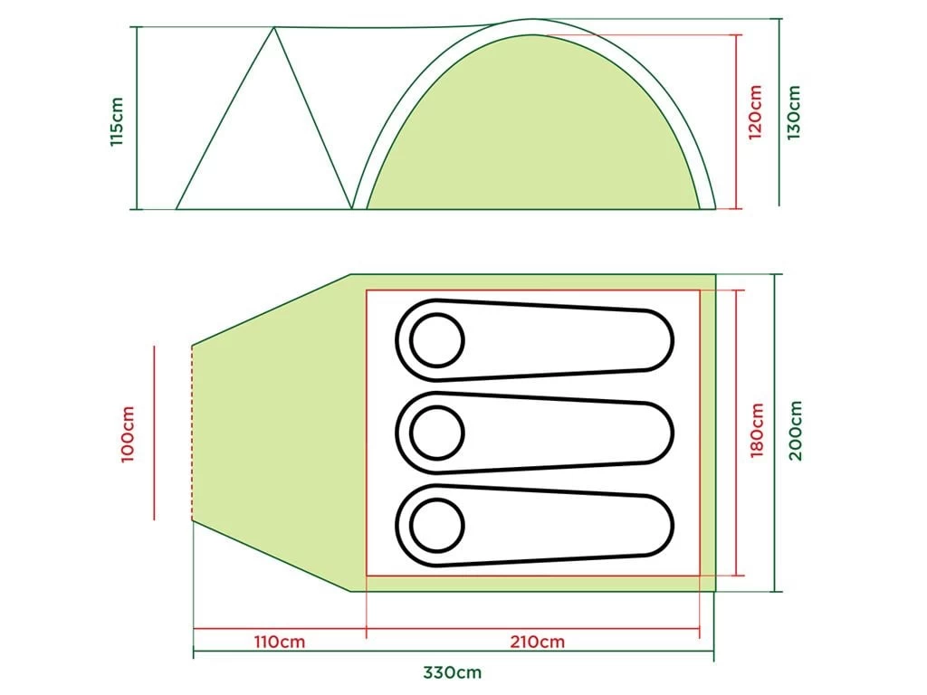 Coleman Darwin 3 Plus Koepeltent 3 Coleman Darwin 3 Plus Koepeltent