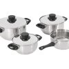 Merkloos 4-delige RVS Pannenset