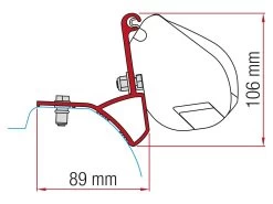 Fiamma F35 Adapter Trafic Vivaro Vanaf 2015