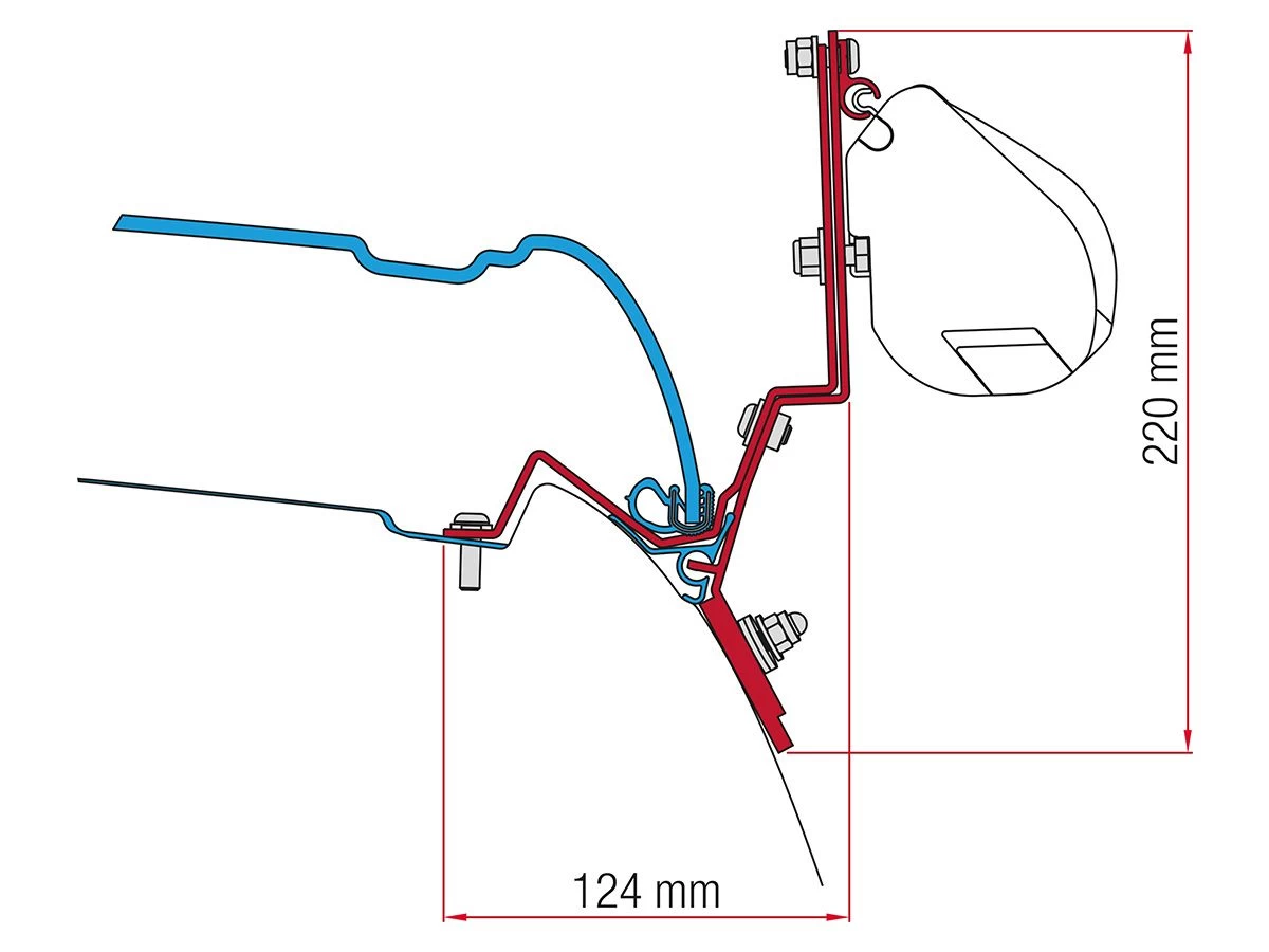 Fiamma F45/F35 Adapter V Class Marco Polo 4 Fiamma F45/F35 Adapter V Class Marco Polo - Afbeelding 2