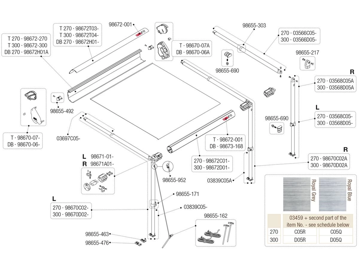 Fiamma Staander Rechts F35 Pro 300 4 Fiamma Staander Rechts F35 Pro 300 - Afbeelding 2