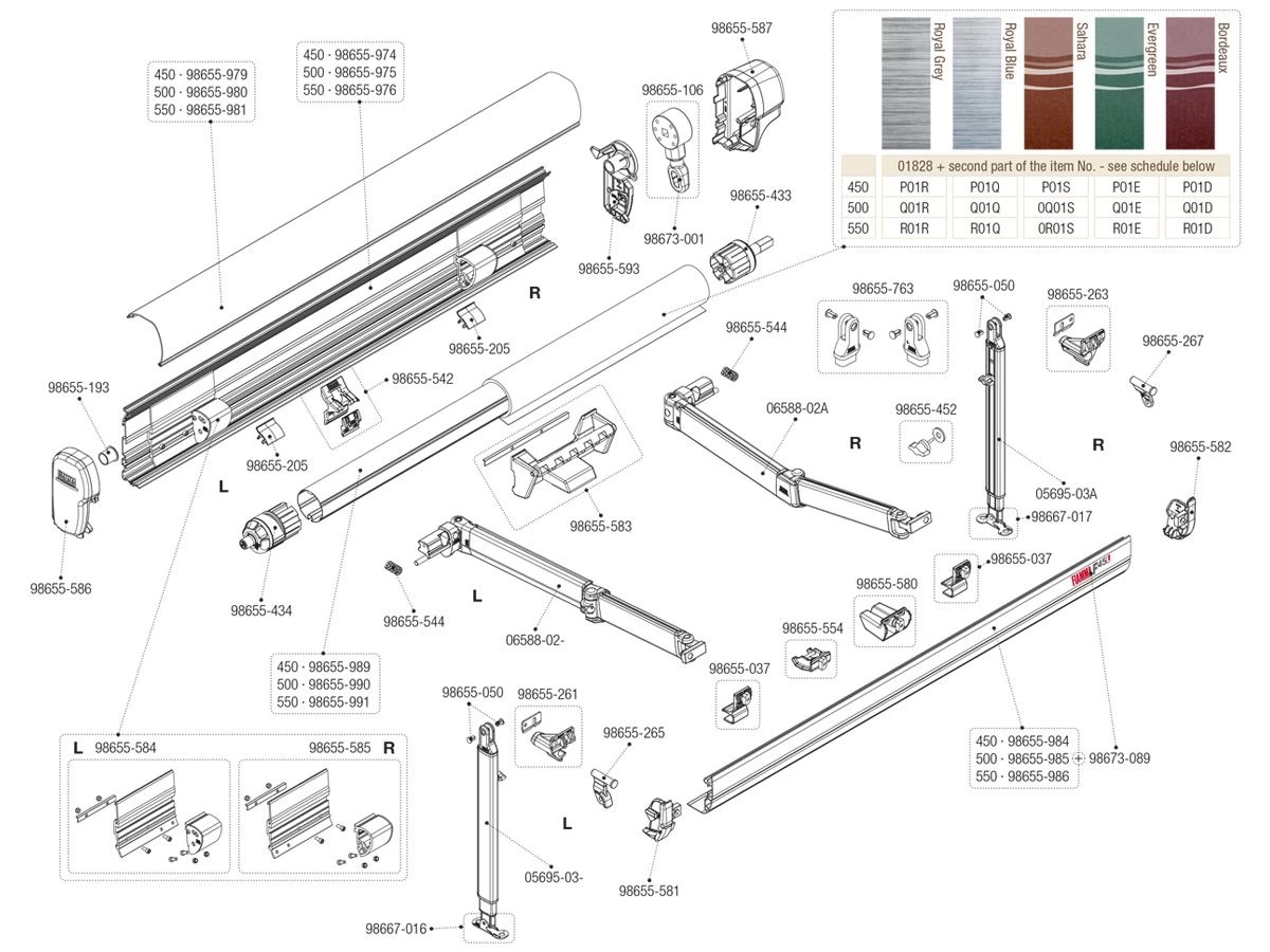 Fiamma Scharnierstuk Staander Aluminium Rechts F45L 3 Fiamma Scharnierstuk Staander Aluminium Rechts F45L