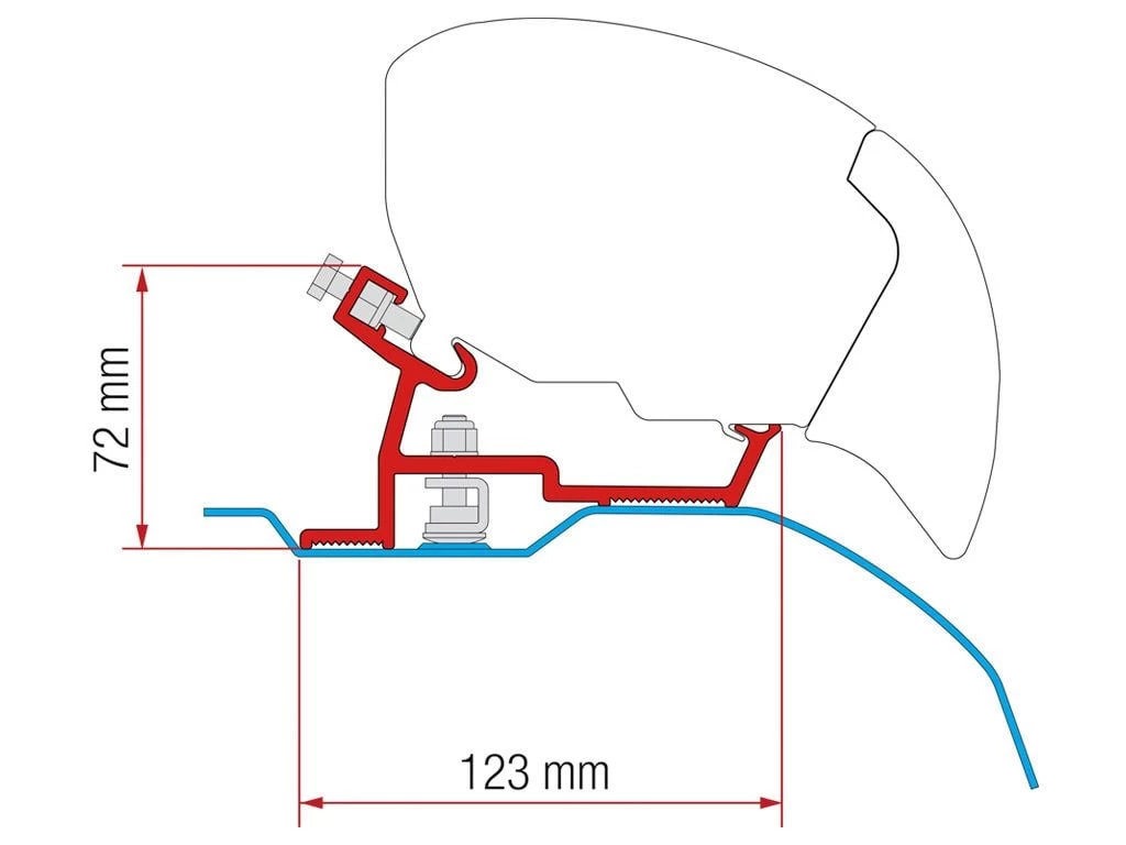 Fiamma F80/F65 Adapter Ducato H2 >2006 3 Fiamma F80/F65 Adapter Ducato H2 >2006