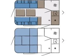 Hobby Beachy 360 Caravan -Wildernis Kampeer Winkel hobby beachy 360 2022 3 plattegrond ecommerce f404