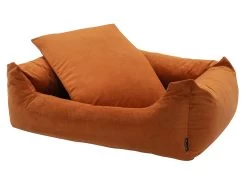 Madison Medium Velours Orange Hondenmand -Wildernis Kampeer Winkel madison 100x80x25 velvet orange hondenmand 2 ecommerce a37d