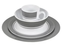 Bo-Camp Grijs 16-delig Serviesset -Wildernis Kampeer Winkel melamineservies16dlggrijs4 4 ecommerce 6efa